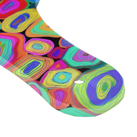 Moderne Abstract geschilderde funky cirkels Snijplank (Hoek)