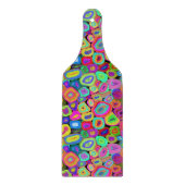 Moderne Abstract geschilderde funky cirkels Snijplank (Voorkant)