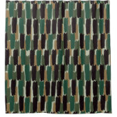 Moderne Abstract Geschilderde Streep Douchegordijn (Voorkant)