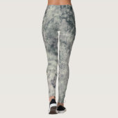 Moderne Abstract Getextureerd Grijs Lavendel Salie Leggings (Achterkant)