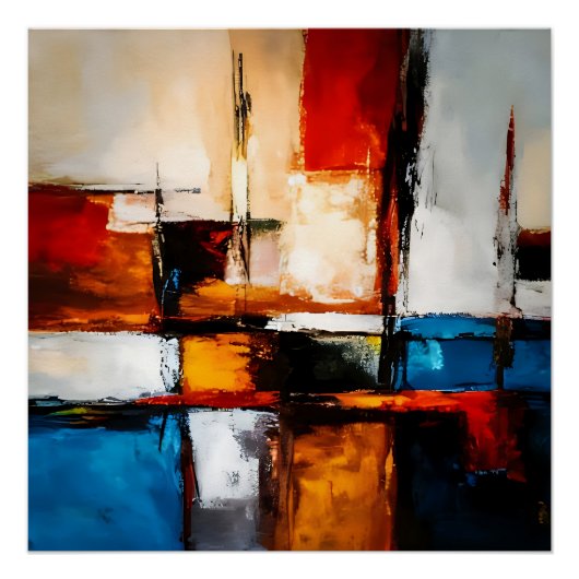 Moderne Abstract: Handgemaakte Kunstenaarschap Perfect Poster (Voorkant)