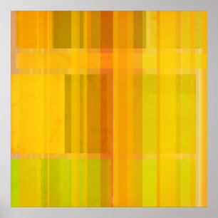 Moderne Abstract Kleurrijke Citruskleuren Poster