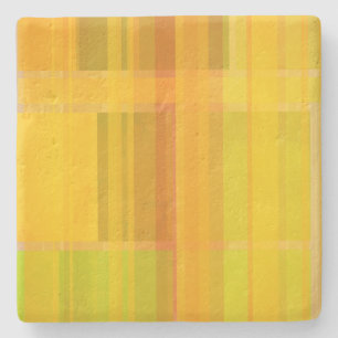 Moderne Abstract Kleurrijke Citruskleuren Stenen Onderzetter