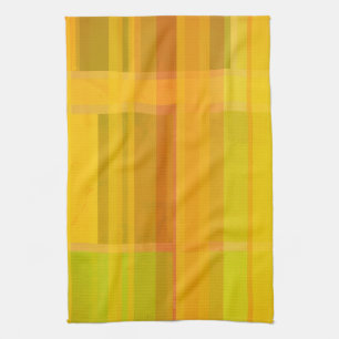 Moderne Abstract Kleurrijke Citruskleuren Theedoek