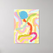 Moderne Abstract Kleurrijke Dans Canvas Afdruk (Voorkant)