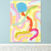 Moderne Abstract Kleurrijke Dans Canvas Afdruk (Insitu (Houten vloer))