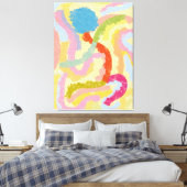Moderne Abstract Kleurrijke Dans Canvas Afdruk (Insitu (Slaapkamer))
