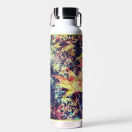 Moderne Abstract Kleurrijke Herfstbladeren Waterfles