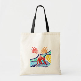 Moderne Abstract Kleurrijke Kunst Canvas Boodschap Tote Bag