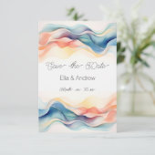 Moderne Abstract Kleurrijke Vormgeving Save The Date (Staand voorkant)