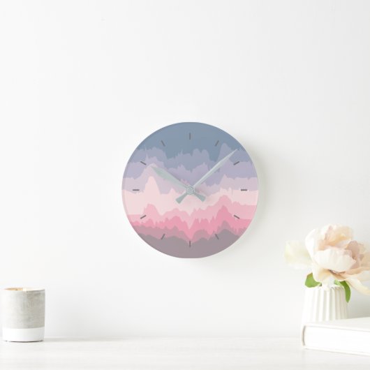 Moderne Abstract kreukhout gelaagd Ronde Klok (Huis)