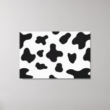 Moderne Abstract Land Zwart en Wit Koeienvlekken