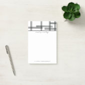 Moderne Abstract Monochroom Zwart en Wit Post-it® Notes (Kantoor)