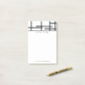 Moderne Abstract Monochroom Zwart en Wit Post-it® Notes (Op bureau)
