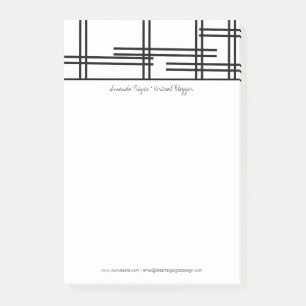 Moderne Abstract Monochroom Zwart en Wit Post-it® Notes