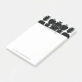 Moderne Abstract Monochroom Zwart en Wit Post-it® Notes (Schuin)