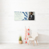 Moderne abstract patroon foto afstuderen spandoek (Insitu)