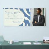 Moderne abstract patroon foto afstuderen spandoek (Beurs)
