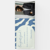 Moderne abstract patroon foto afstuderen spandoek (Verticaal)