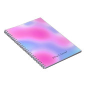 Moderne Abstract Roze en Paars Notitieboek (Rechterzijde)