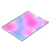 Moderne Abstract Roze en Paars Notitieboek (Linkerzijde)