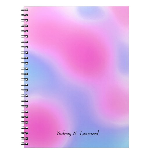 Moderne Abstract Roze en Paars Notitieboek (Voorkant)