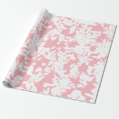 Moderne Abstract Roze Witte Bloem Cadeaupapier (Uitgerold)