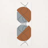 Moderne Abstract Terracotta en Grijs - Danser Yogamat (Voorkant)