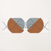 Moderne Abstract Terracotta en Grijs - Danser Yogamat (Voorkant (horizontaal))
