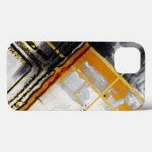 Moderne Abstract Zwart Goud Luxe Chic Aquarel Case-Mate iPhone Case (Achterkant (horizontaal))