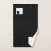 Moderne Abstract Zwart-Wit Geruit Bad Handdoek (Handdoek)