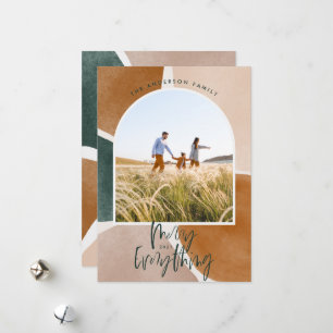 Moderne abstracte 1 fotoboog kerstvakantie Ann Feestdagenkaart