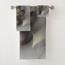 Moderne Abstracte 3D Vorm Fractal Art Bad Handdoek