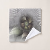 Moderne Abstracte 3D Vorm Fractal Art Bad Handdoek (Wasdoekje)
