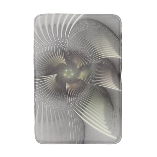 Moderne Abstracte 3D Vorm Fractal Art Badmat (Voorkant Verticaal)