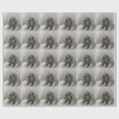 Moderne Abstracte 3D Vorm Fractal Art Cadeaupapier (Vlak)