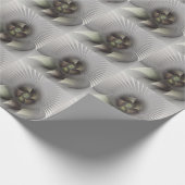 Moderne Abstracte 3D Vorm Fractal Art Cadeaupapier (Hoek)