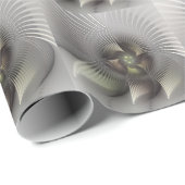 Moderne Abstracte 3D Vorm Fractal Art Cadeaupapier (Rol Hoek)