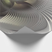 Moderne Abstracte 3D Vorm Fractal Art Cadeaupapier (Hoek)