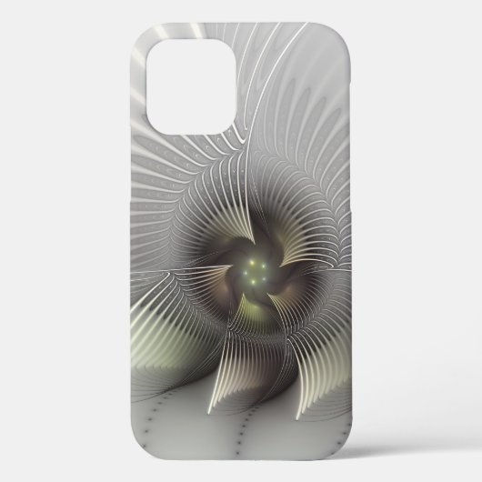Moderne Abstracte 3D Vorm Fractal Art Case-Mate iPhone Case (Achterkant)