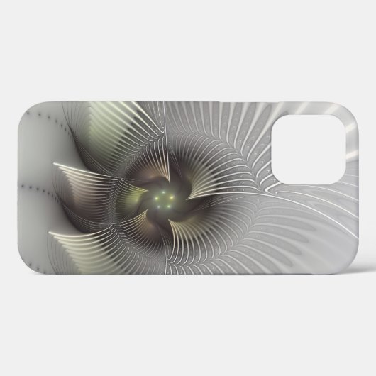 Moderne Abstracte 3D Vorm Fractal Art Case-Mate iPhone Case (Achterkant (horizontaal))