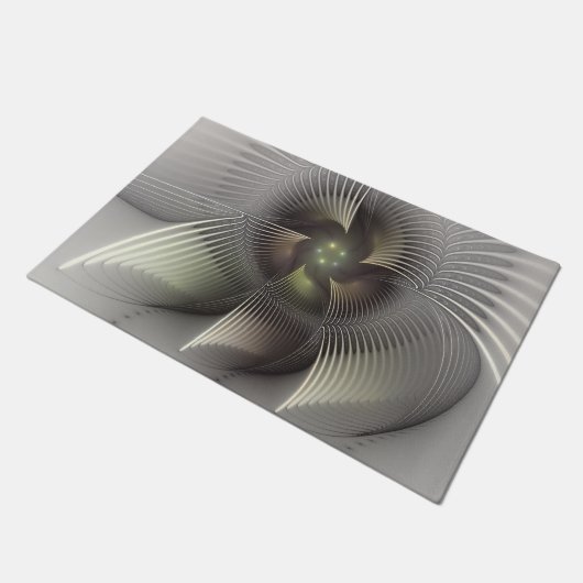 Moderne Abstracte 3D Vorm Fractal Art Deurmat (Schuin)