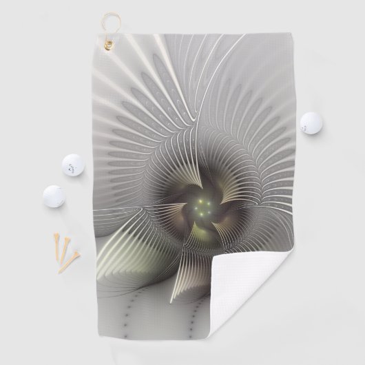 Moderne Abstracte 3D Vorm Fractal Art Golfhanddoek (Insitu)