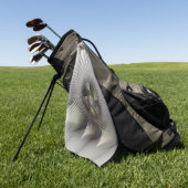 Moderne Abstracte 3D Vorm Fractal Art Golfhanddoek (Groen)