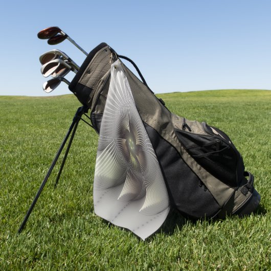 Moderne Abstracte 3D Vorm Fractal Art Golfhanddoek (Groen)