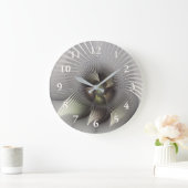 Moderne Abstracte 3D Vorm Fractal Art Grote Klok (Huis)