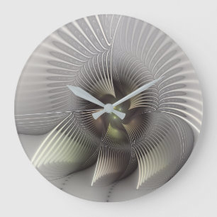 Moderne Abstracte 3D Vorm Fractal Art Grote Klok