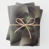 Moderne Abstracte 3D Vorm Fractal Art Inpakpapier Vel (In situ)