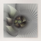 Moderne Abstracte 3D Vorm Fractal Art Legpuzzel (Horizontaal)