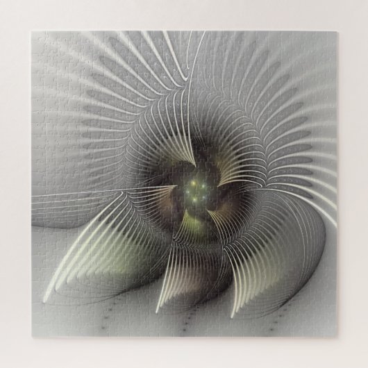 Moderne Abstracte 3D Vorm Fractal Art Legpuzzel (Verticaal)
